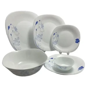 سرویس غذاخوری ۲۶ پارچه بورمیولی اسپانیا گل اندیکو آبی