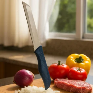 چاقو آشپزخانه تیغه بلند اره ای برند اکبری